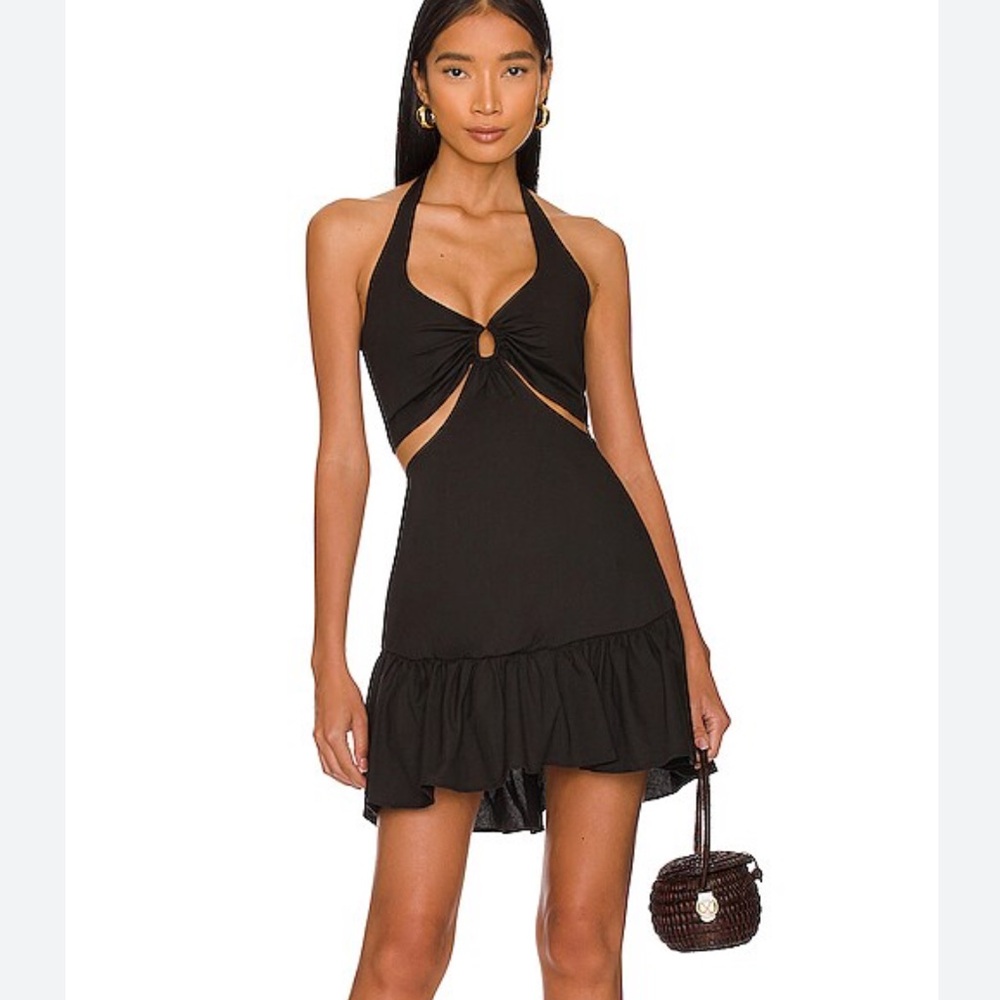 Peixoto Ariel Cotton Blend O-Ring Mini Dress XS